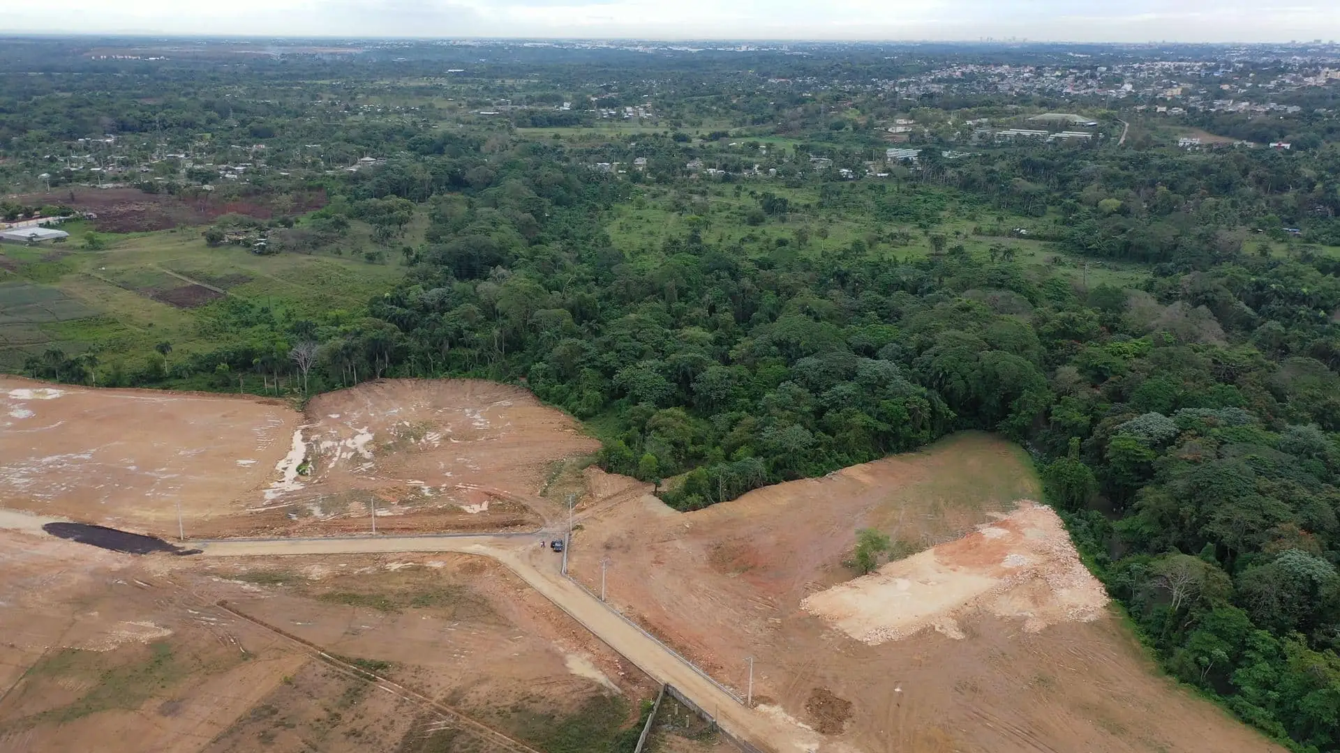 Vista aérea del terreno
